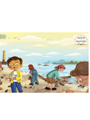 Zunu & friends clean the beach