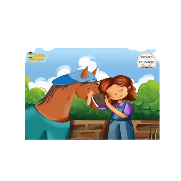 Reeva cares for Hugo (16-piece puzzle)